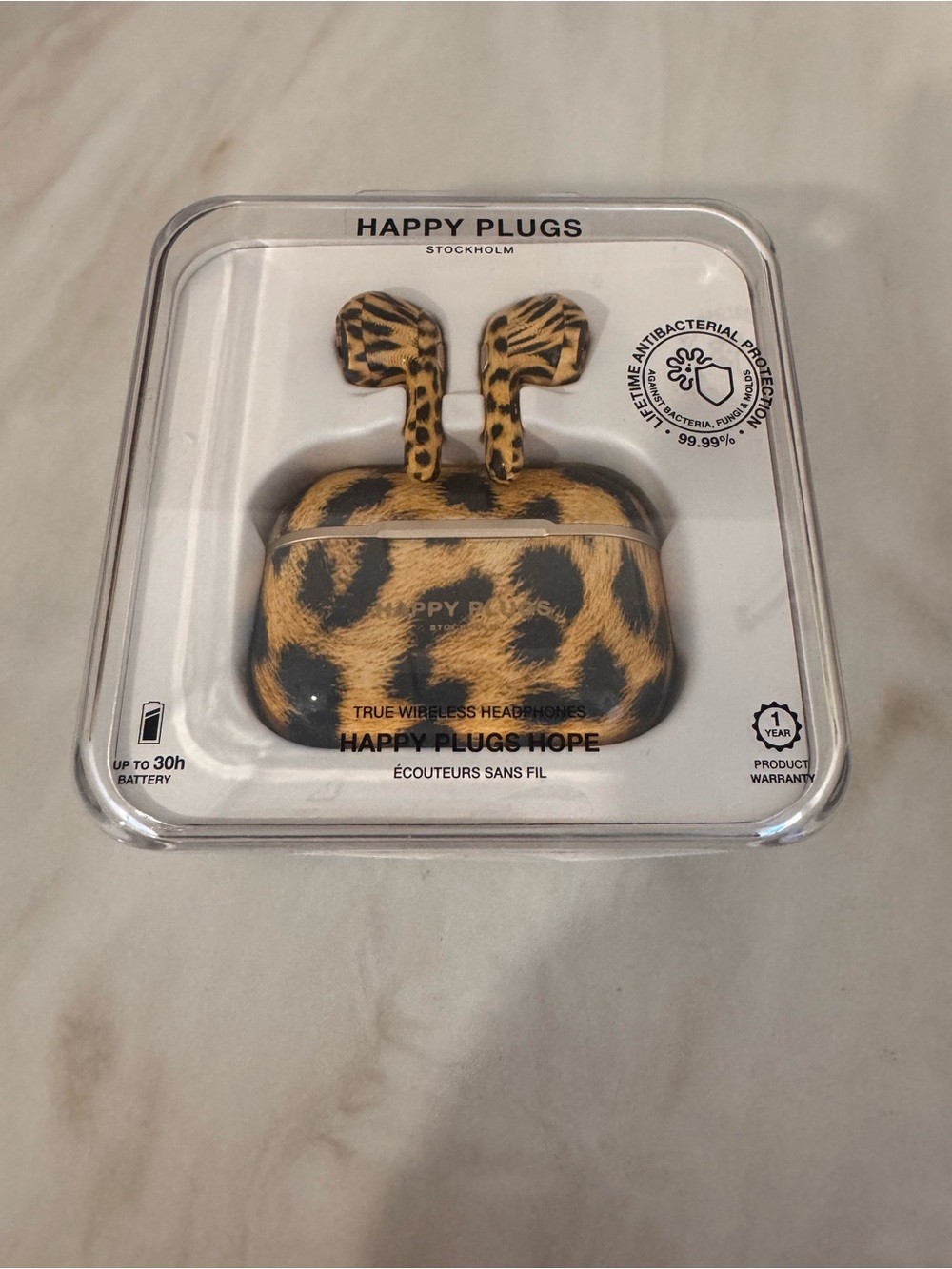 NWT Happy Plug Leopard Print True Wireless Earbuds
